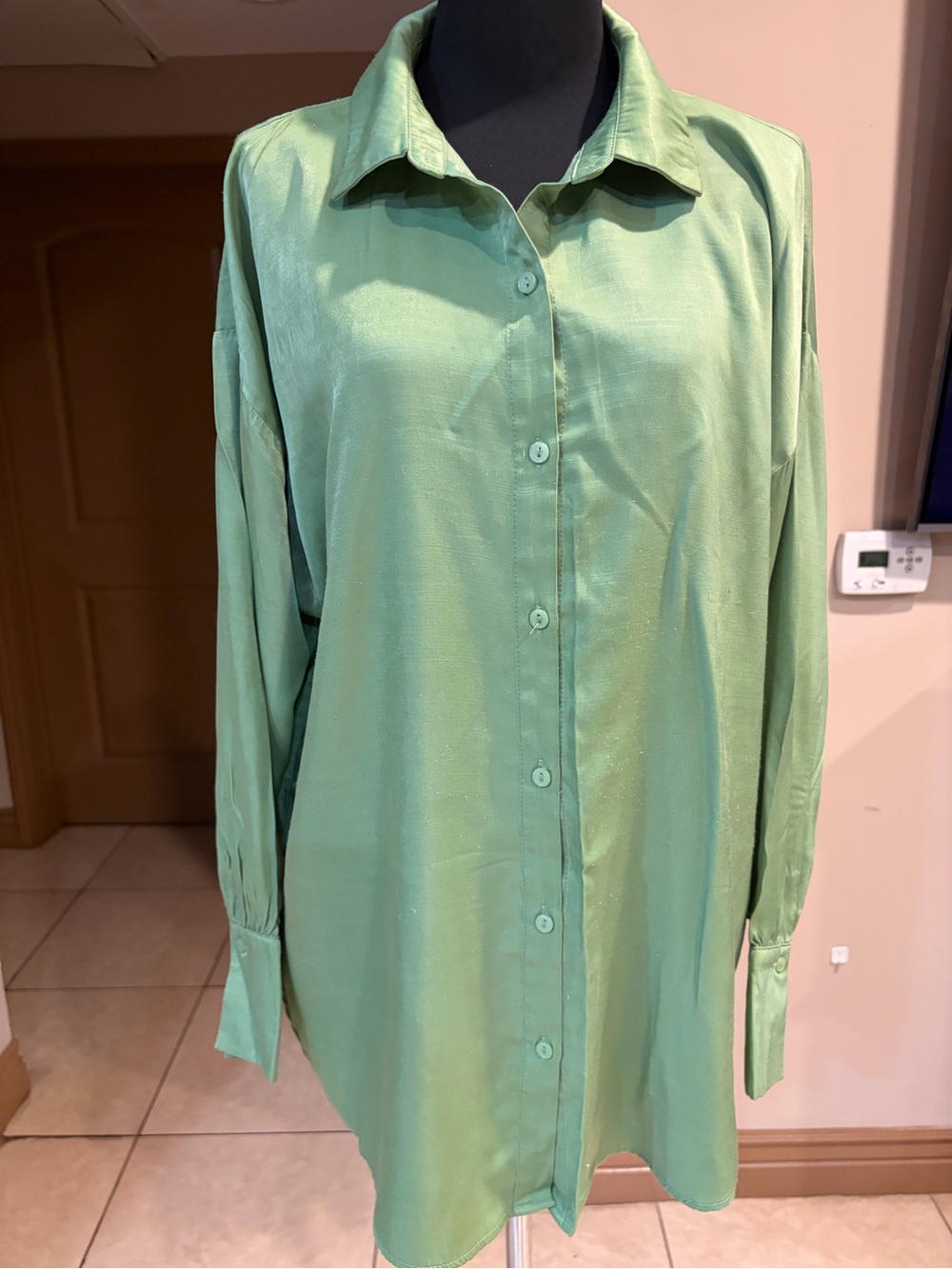 Timing Sage Green Button-Up Shirt